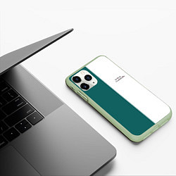 Чехол iPhone 11 Pro матовый ИГРА В КАЛЬМАРА РУС ЛОГО, цвет: 3D-салатовый — фото 2