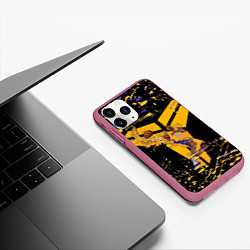 Чехол iPhone 11 Pro матовый Los angeles lakers NBA, цвет: 3D-малиновый — фото 2