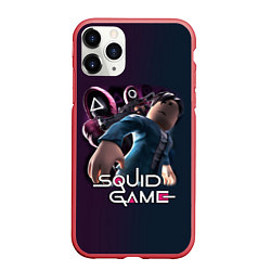 Чехол iPhone 11 Pro матовый SQUID GAME ROBLOX 456 ИГРА В КАЛЬМАРА РОБЛОКС 456, цвет: 3D-красный