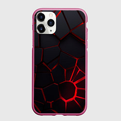Чехол iPhone 11 Pro матовый Адские 3D плиты 3Д геометрия плиты