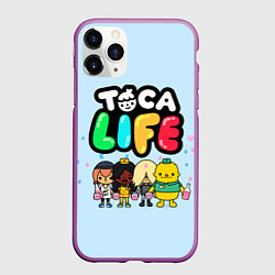 Чехол iPhone 11 Pro матовый Toca Life: Logo, цвет: 3D-фиолетовый