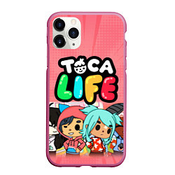 Чехол iPhone 11 Pro матовый Toca Life, цвет: 3D-малиновый