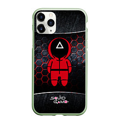 Чехол iPhone 11 Pro матовый Игра в кальмара 3D Black Red