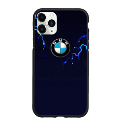 Чехол iPhone 11 Pro матовый BMW разряд молнии, цвет: 3D-черный