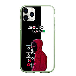 Чехол iPhone 11 Pro матовый Игра в кальмара SG, цвет: 3D-салатовый