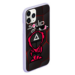 Чехол iPhone 11 Pro матовый Squid game BLACK, цвет: 3D-светло-сиреневый — фото 2