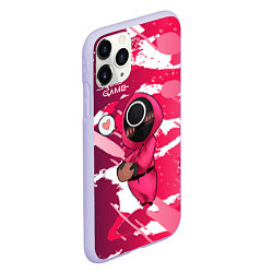 Чехол iPhone 11 Pro матовый Девушка Игра в кальмара, цвет: 3D-светло-сиреневый — фото 2