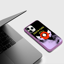 Чехол iPhone 11 Pro матовый Кенни реально умер Южный парк, цвет: 3D-фиолетовый — фото 2