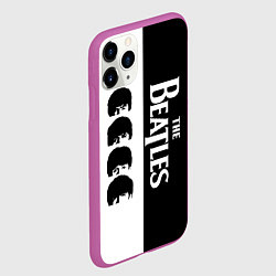 Чехол iPhone 11 Pro матовый The Beatles черно - белый партер, цвет: 3D-фиолетовый — фото 2