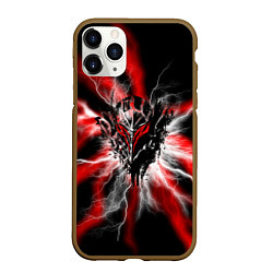 Чехол iPhone 11 Pro матовый Berserk разряд молнии, цвет: 3D-коричневый