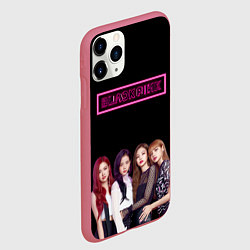 Чехол iPhone 11 Pro матовый BLACKPINK NEON, цвет: 3D-малиновый — фото 2