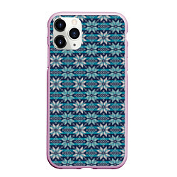 Чехол iPhone 11 Pro матовый Алатырь свитер, цвет: 3D-розовый