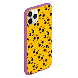 Чехол iPhone 11 Pro матовый FORTNITE BANANA FACE PATTERN ФОРТНАЙТ ЛИЦО БАНАНА, цвет: 3D-фиолетовый — фото 2