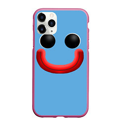 Чехол iPhone 11 Pro матовый Huggy Waggy smile, цвет: 3D-малиновый