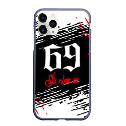 Чехол iPhone 11 Pro матовый 6IX9INE 69,, цвет: 3D-серый