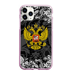 Чехол iPhone 11 Pro матовый Российская Федерация, цвет: 3D-розовый