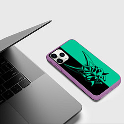 Чехол iPhone 11 Pro матовый СПЛИТ МАСКА СЯО, цвет: 3D-фиолетовый — фото 2