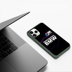 Чехол iPhone 11 Pro матовый BMW фанат, цвет: 3D-темно-зеленый — фото 2