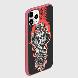 Чехол iPhone 11 Pro матовый Сварог Славянский, цвет: 3D-малиновый — фото 2