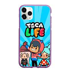 Чехол iPhone 11 Pro матовый Toca Life: Friends, цвет: 3D-фиолетовый