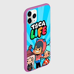Чехол iPhone 11 Pro матовый Toca Life: Friends, цвет: 3D-фиолетовый — фото 2