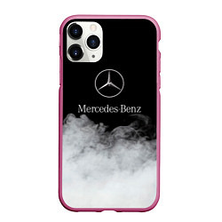 Чехол iPhone 11 Pro матовый Mercedes-Benz Облака, цвет: 3D-малиновый