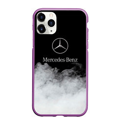 Чехол iPhone 11 Pro матовый Mercedes-Benz Облака, цвет: 3D-фиолетовый