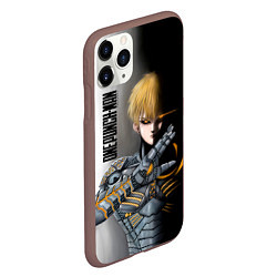 Чехол iPhone 11 Pro матовый Металлическое тело Геноса One Punch-Man, цвет: 3D-коричневый — фото 2