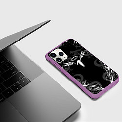 Чехол iPhone 11 Pro матовый WALHALLA TEAM TOKYO REVENGERS DRAGON TATTOO, цвет: 3D-фиолетовый — фото 2