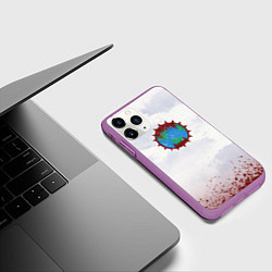 Чехол iPhone 11 Pro матовый Пожиратели миров до Ереси цвет легиона, цвет: 3D-фиолетовый — фото 2