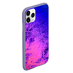 Чехол iPhone 11 Pro матовый Абстрактный пурпурно-синий, цвет: 3D-серый — фото 2