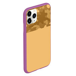 Чехол iPhone 11 Pro матовый Песочный, цвет: 3D-фиолетовый — фото 2