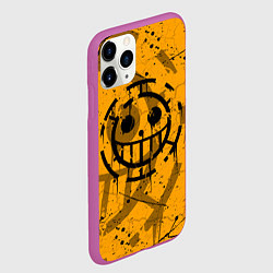 Чехол iPhone 11 Pro матовый ONE PIECE ПИРАТЫ ЛОГО, цвет: 3D-фиолетовый — фото 2
