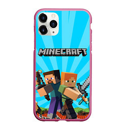 Чехол iPhone 11 Pro матовый МАЙНКРАФТ ГЕРОИ ИГРЫ MINECRAFT