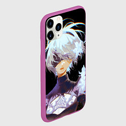 Чехол iPhone 11 Pro матовый Венецианская девушка Nier automata 2b, цвет: 3D-фиолетовый — фото 2