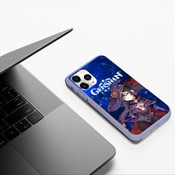 Чехол iPhone 11 Pro матовый МОНА MONA ГИДРО, цвет: 3D-светло-сиреневый — фото 2