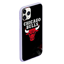 Чехол iPhone 11 Pro матовый ЧИКАГО БУЛЛС БЫКИ CHICAGO BULLS, цвет: 3D-светло-сиреневый — фото 2