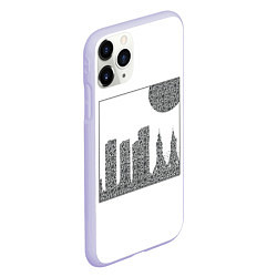 Чехол iPhone 11 Pro матовый QR Town без фона, цвет: 3D-светло-сиреневый — фото 2
