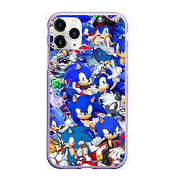 Чехол iPhone 11 Pro матовый SONIC СИНИЙ ЁЖ СОНИК