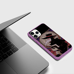 Чехол iPhone 11 Pro матовый Чумной доктор 1, цвет: 3D-фиолетовый — фото 2