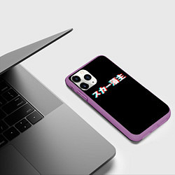 Чехол iPhone 11 Pro матовый SCARLXRD GLITCH LOGO, цвет: 3D-фиолетовый — фото 2