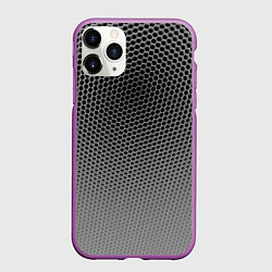 Чехол iPhone 11 Pro матовый Шестиугольная сетка