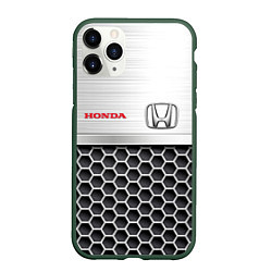 Чехол iPhone 11 Pro матовый HONDA Стальная решетка