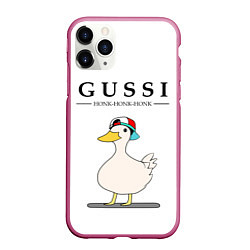 Чехол iPhone 11 Pro матовый GUSSI HONK BABY, цвет: 3D-малиновый