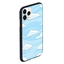 Чехол iPhone 11 Pro матовый Зимние облака, цвет: 3D-черный — фото 2