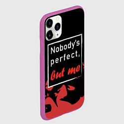 Чехол iPhone 11 Pro матовый Никто не совершенен, цвет: 3D-фиолетовый — фото 2