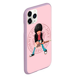 Чехол iPhone 11 Pro матовый Joey Ramone, цвет: 3D-сиреневый — фото 2