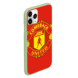 Чехол iPhone 11 Pro матовый Камбек Юнайтед это Манчестер юнайтед, цвет: 3D-салатовый — фото 2