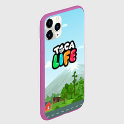 Чехол iPhone 11 Pro матовый TOCA BOCA WORLD LOGO, цвет: 3D-фиолетовый — фото 2