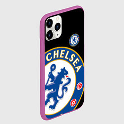 Чехол iPhone 11 Pro матовый ЧЕЛСИ CHELSEA BIG LOGO, цвет: 3D-фиолетовый — фото 2